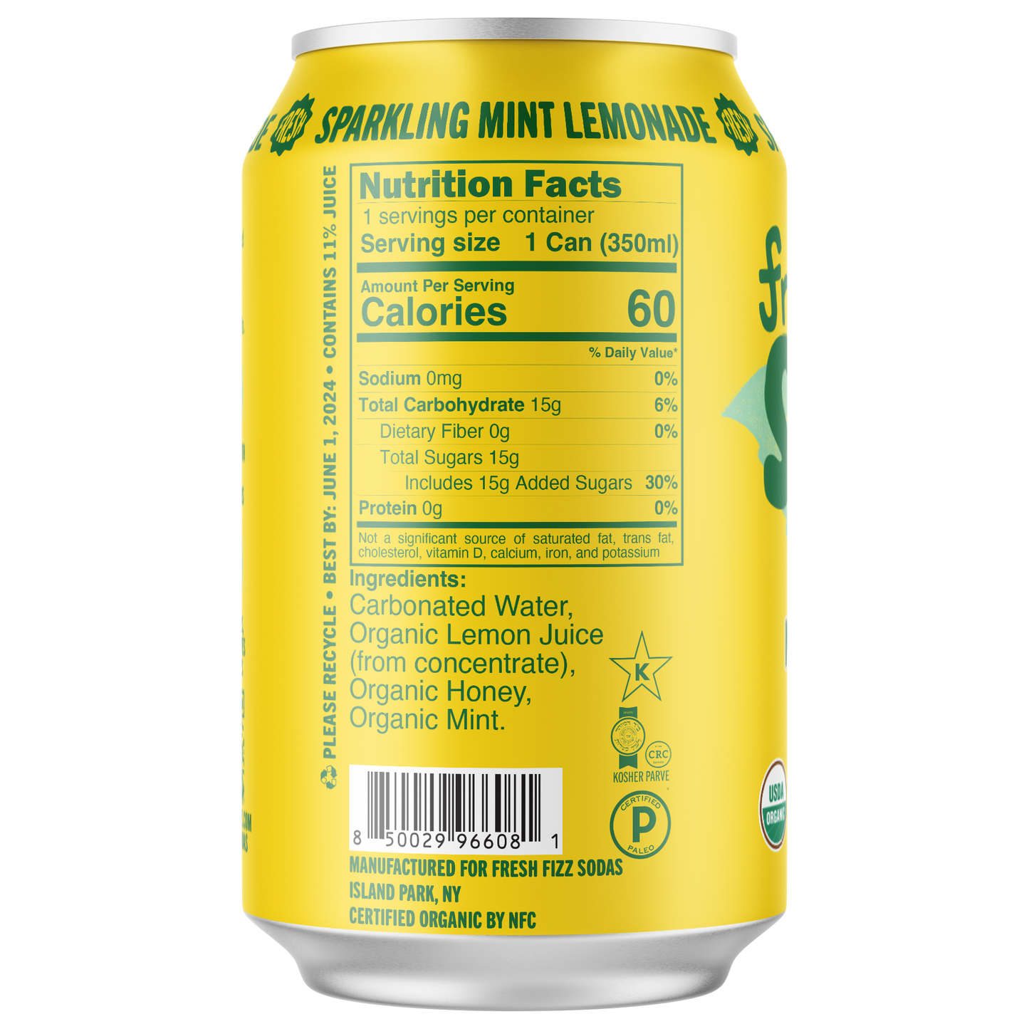 Sparkling Mint Lemonade (12-Pack)