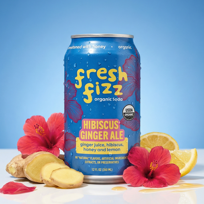 Hibiscus Ginger Ale (12-Pack)