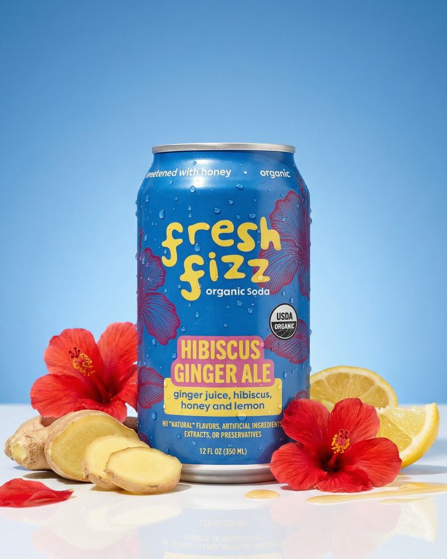 Hibiscus Ginger Ale (12-Pack)